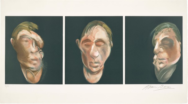 Trois etudes pour un autoportrait (after, Three Studies for a Self-Portrait 1983) (S. 26, T. 28)