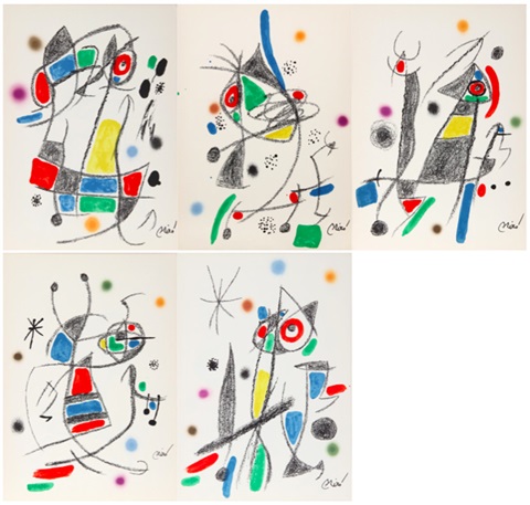 Maravillas Con Variaciones Acrosticas En El Jardin De Miro, I.    (Wonders With Acrostic Variations In The Garden Of Miro, I) (Mourlot 1053-1072 see Patrick Cramer books 211)