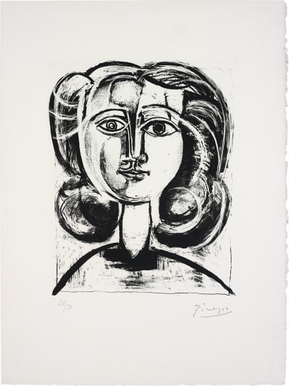 Tete de jeune fille (Head of a Young Girl) (Mourlot 5 Bloch 383)