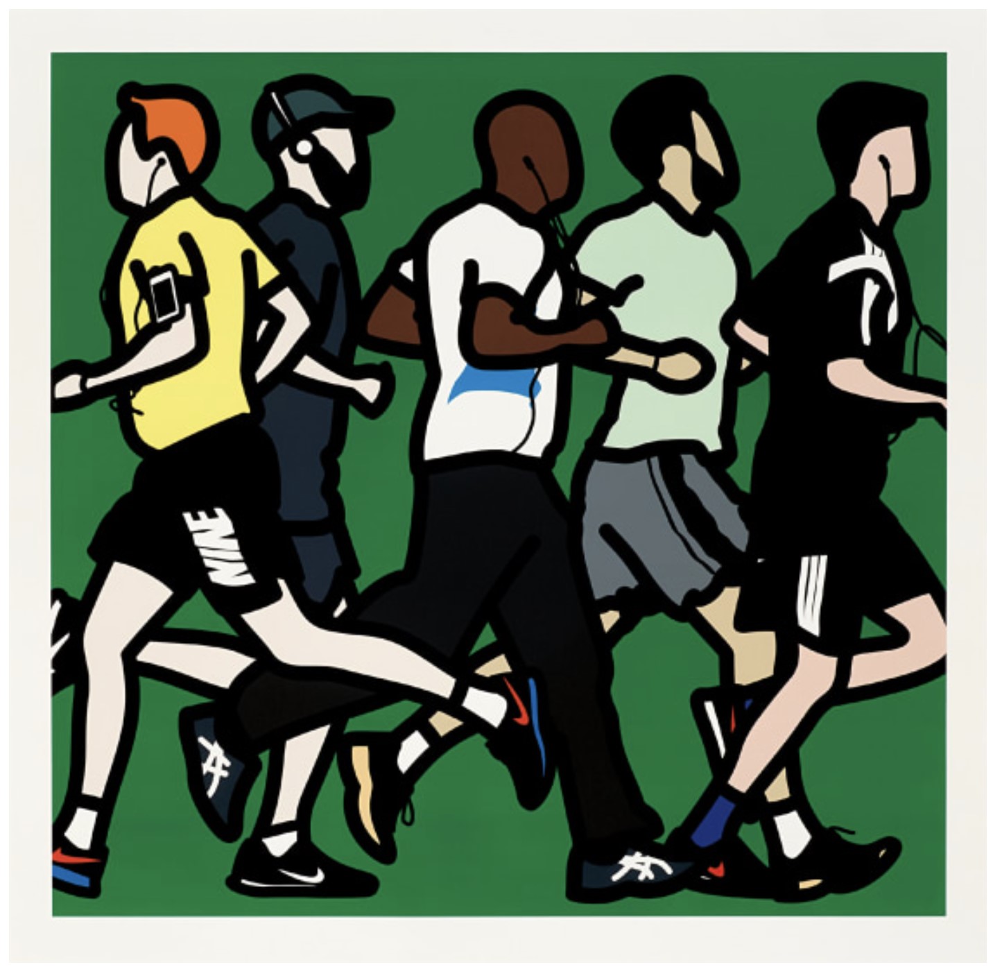 Julian Opie - Running Men, from Runners