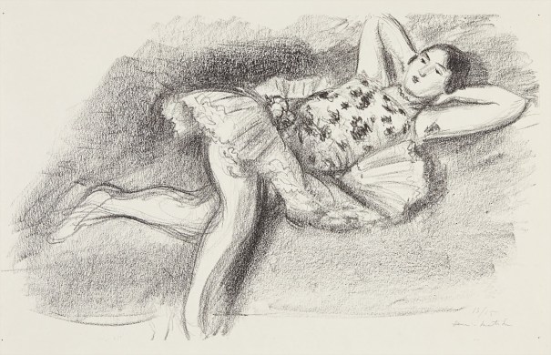 Danseuse etendue au divan (Dancer Extended on Couch), from Dix danseuses (Duthuit 484)