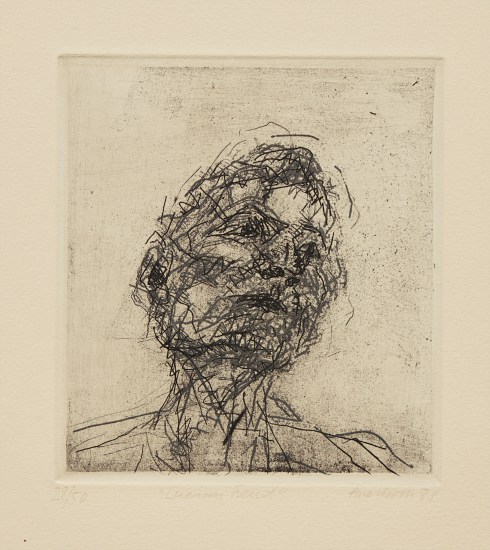 Lucian Freud, from Six Etchings of Heads (Marlborough 12)