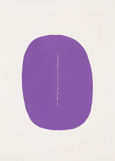 Concetto Spaziale Ovale violet avec fente (Space Concept Purple Oval with Incision) (R. & R. S-2)