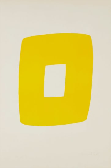 [Color variant in yellow] of Black with White (Noir avec Blanc), from Suite of Twenty-Seven Color Lithographs (Axsom 9)