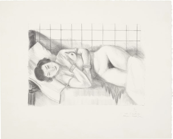 Figure endormie, chale sur les jambes (Sleeping Figure, Shawl over Legs) (Duthuit 511)