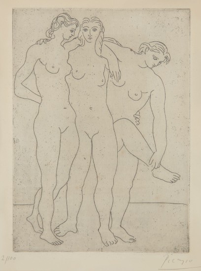 Les trois baigneuses III (Three Bathers III) (Bloch 62 Baer 108 Ba)