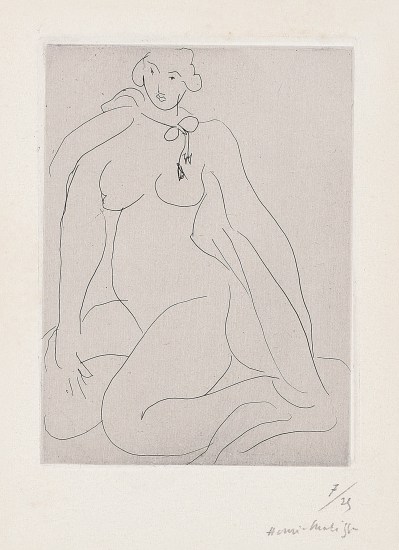 Nu accroupi, une cordeliere nouee autour du cou (Seated Nude with Chord around the Neck) (Duthuit 225)