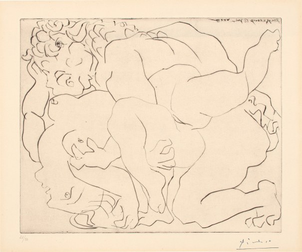 Minotaure violant une femme (Minotaur Raping a Woman) (Bloch 262 Baer 372)