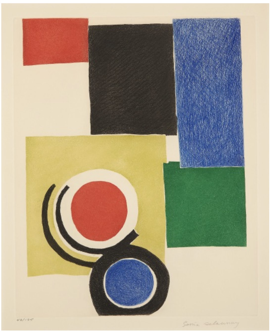 Untitled (Composition with Rectangles, Circles and Semicircles)