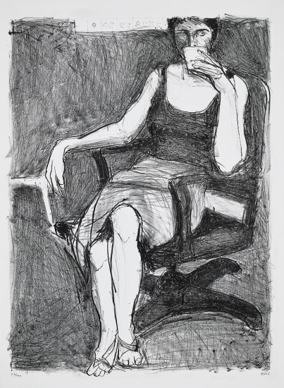 Seated Woman Drinking from a Cup