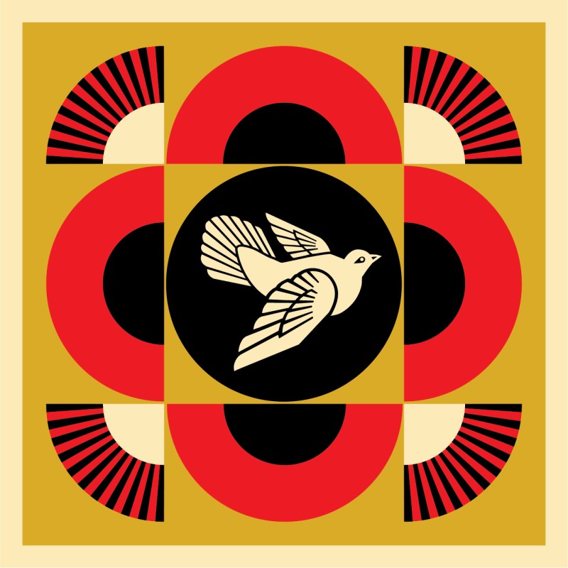 Shepard Fairey - Dove Geometric - Gold
