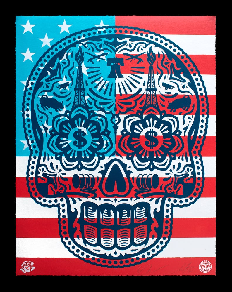 Ernesto Yerena - Dia De Los Muertos Collage Calavera - Merica Printers Proof