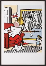 Roy Lichtenstein - Tintin Reading 93 - Poster Edition (D&VO 65)