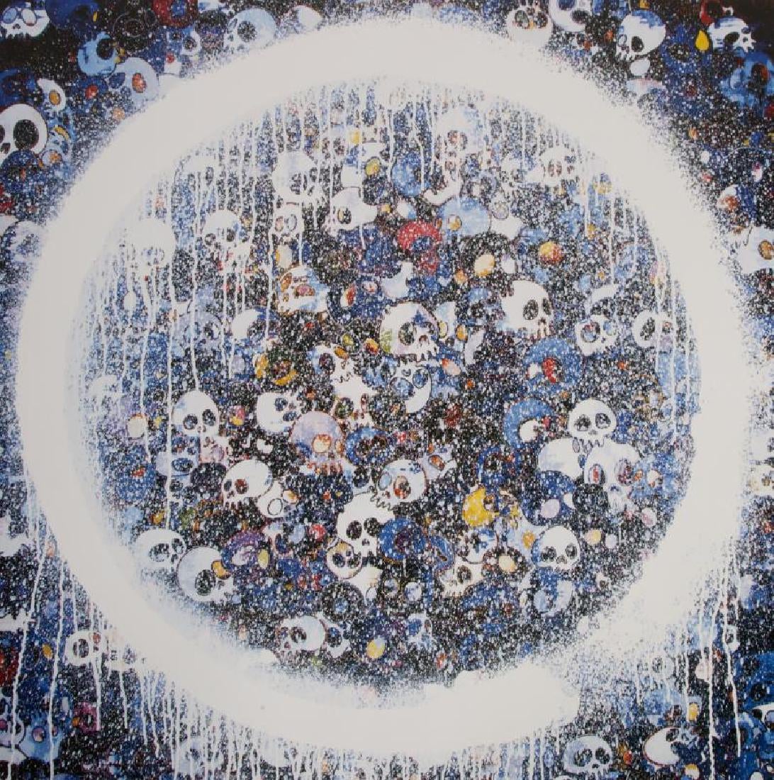 Takashi Murakami - Enso Series - Memento Mori Red on Blue Edition
