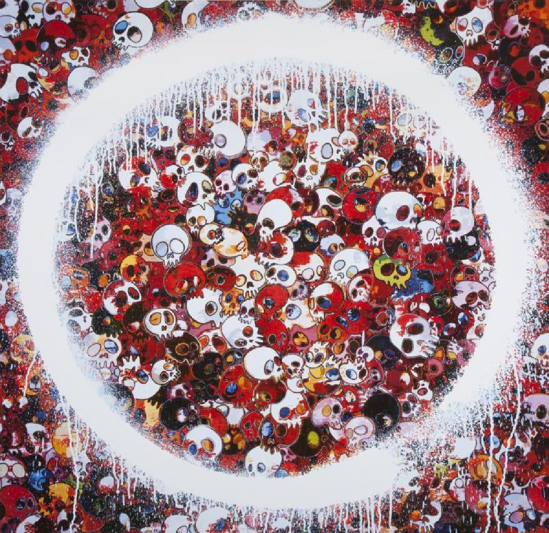 Takashi Murakami - Enso Series - Memento Mori Red Edition