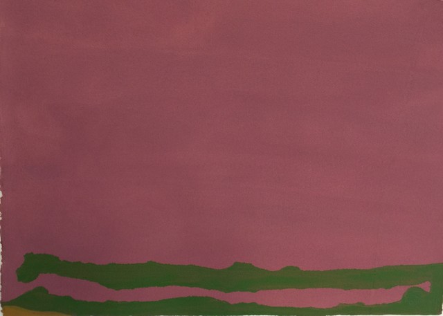 Helen Frankenthaler - Four Pochoirs portfolio - Green Likes Mauve