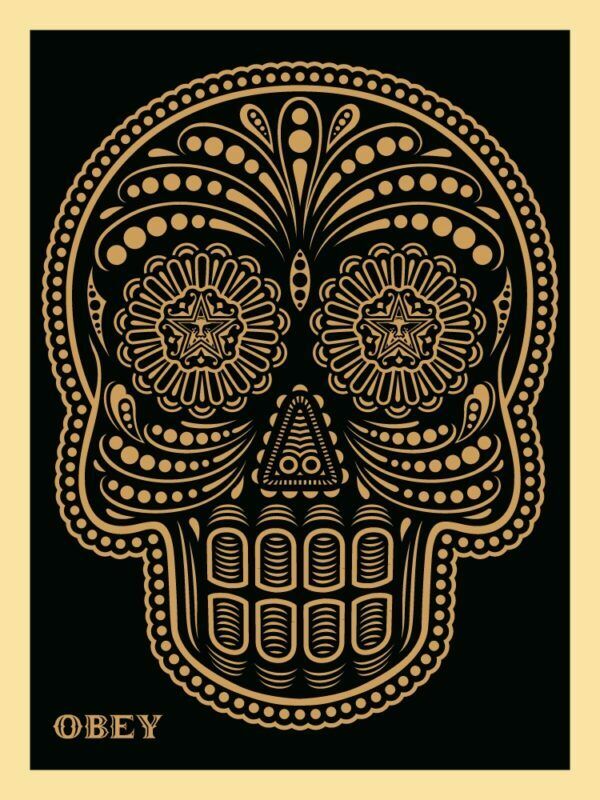 Shepard Fairey - Day of the Dead - Large Format Black
