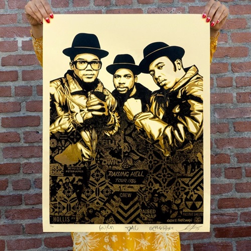 Shepard Fairey - RUN-DMC Raising Hell - Gold
