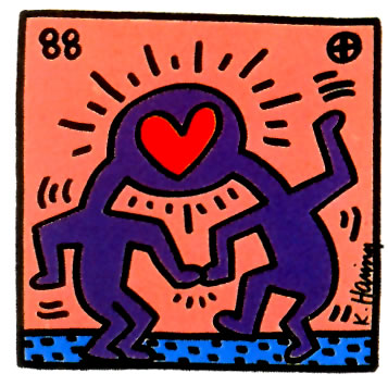Keith Haring - Untitled (Heart Heads) (Littmann P 92)