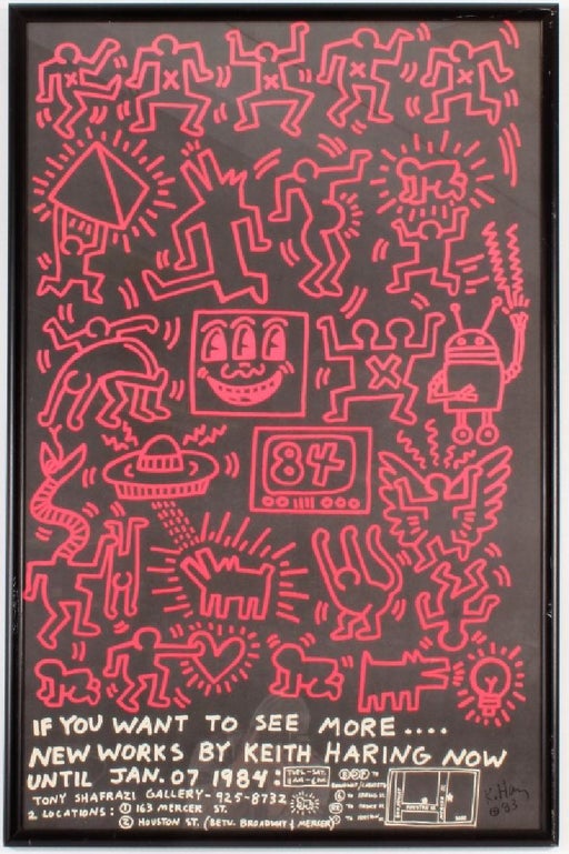 Keith Haring New Works, Tony Shafrazi Poster