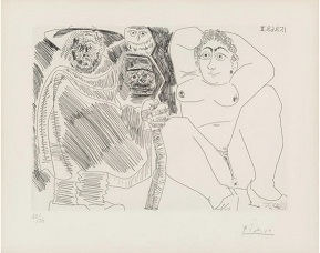 Pablo Picasso - Grosse prostituaCe, sorciAre A  la chouette et voyageur en sabots (Bloch, 1760)