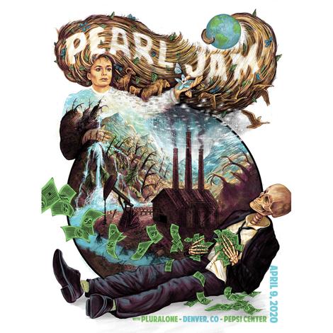 Pearl Jam 4/9 Denver Event Poster