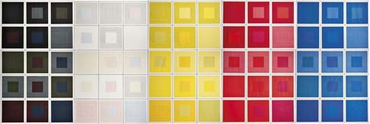 Lines in Two Directions and In Five Colors on Five Colors with All Their Combinations (Tate Gallery S35)