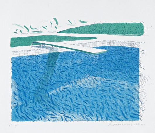 Lithographic Water Made of Lines, Crayon and Two Blue Washes (Tyler Graphics 252; Museum of Contemporary Art, Tokyo 209)