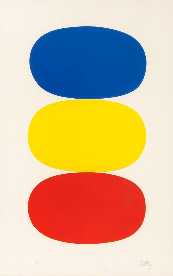 Blue and Yellow and Red Orange (from the Suite of Twenty-seven Color Lithographs)
