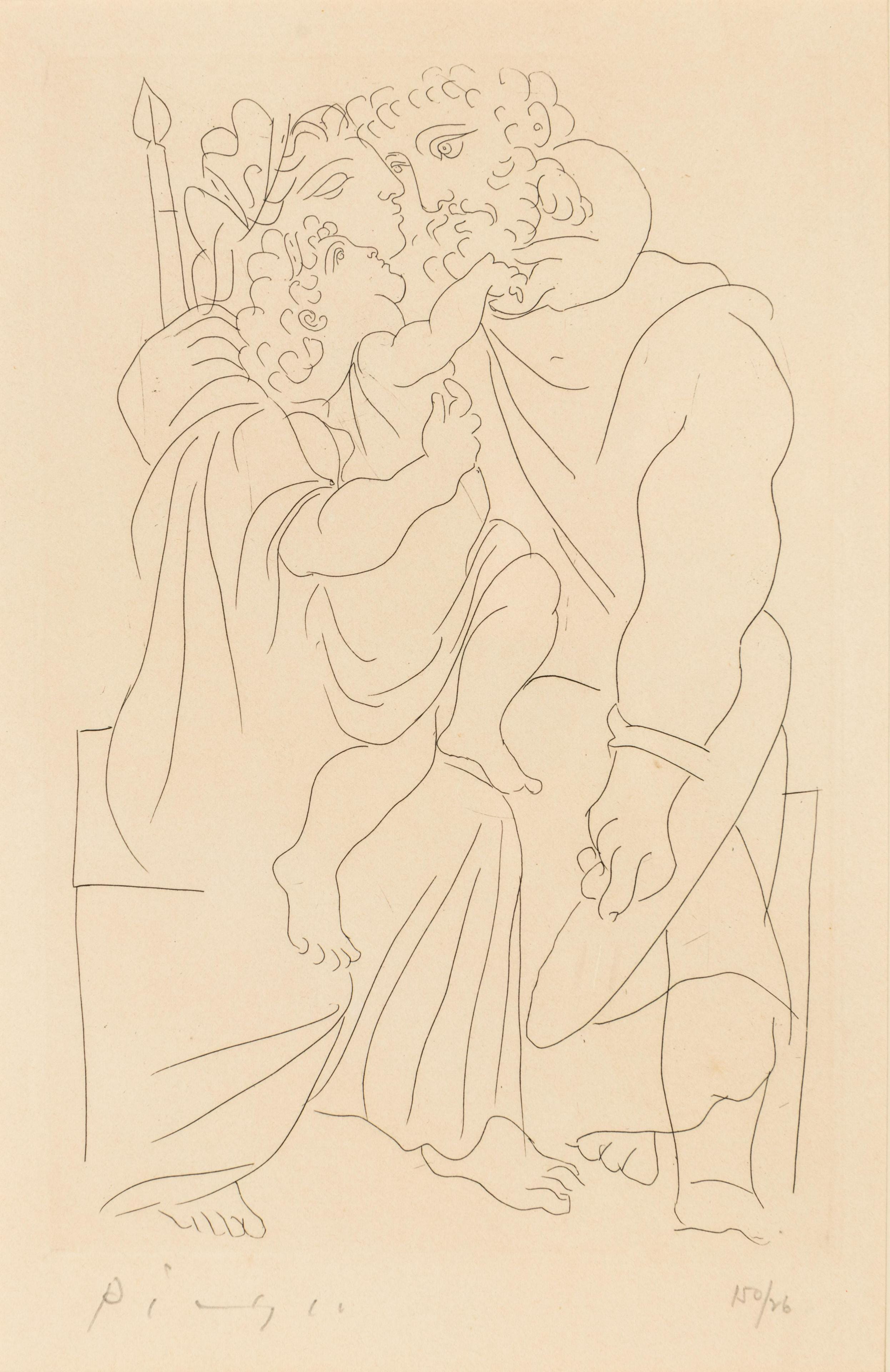 Pablo Picasso - Lysistrata (Bloch, 267-272) - Couple et Enfant