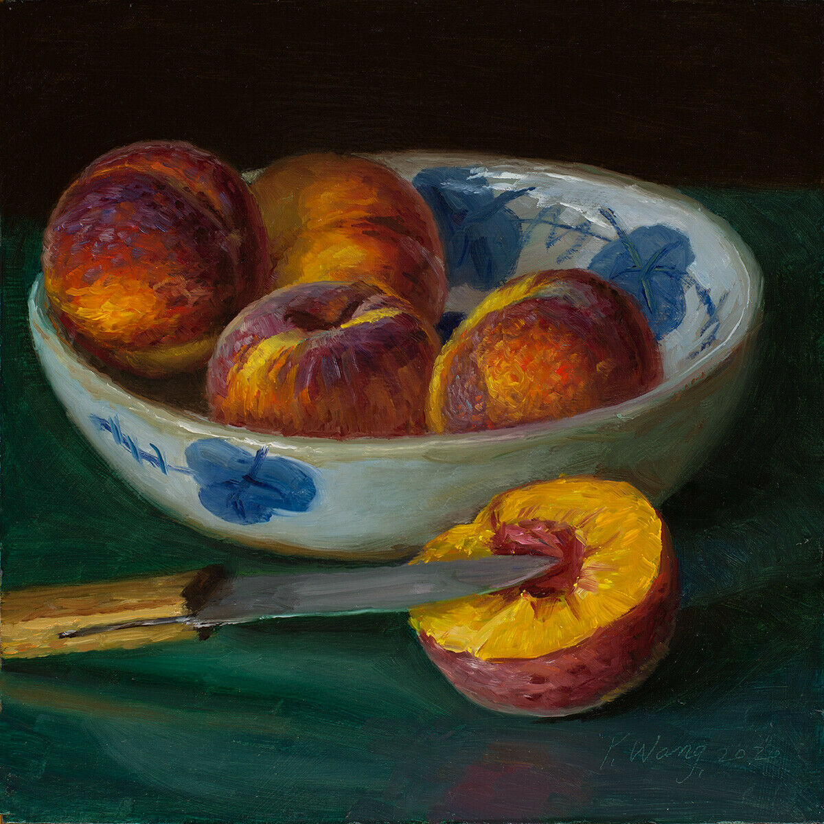  Peaches in a bowl