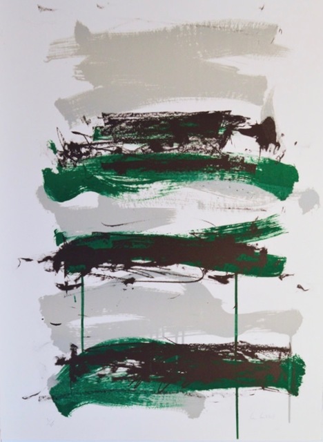 Composition Vert et Noir: Champs (Fields: Black Gray and Green)
