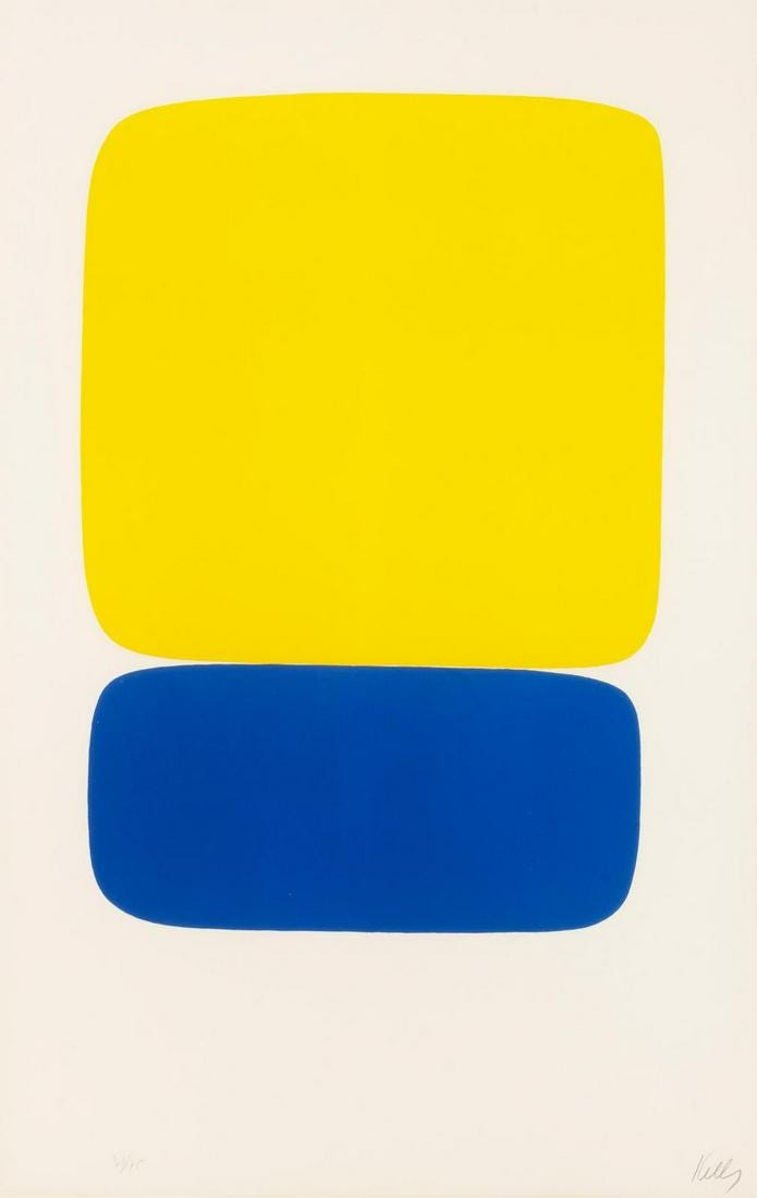 Yellow Over Dark Blue, (from the Suite of Twenty-seven Color Lithographs)