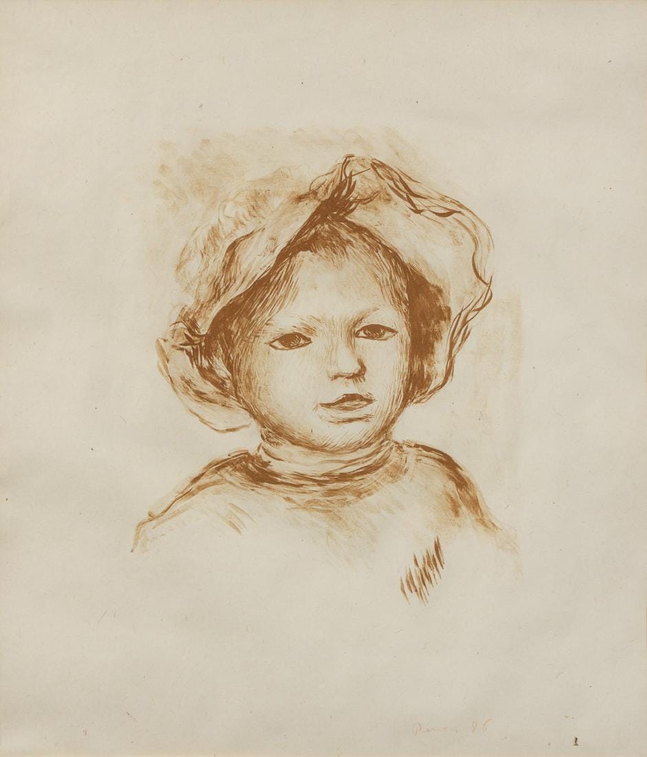 Pierre Renoir, de face from L'Estampe Originale (Delteil 27)