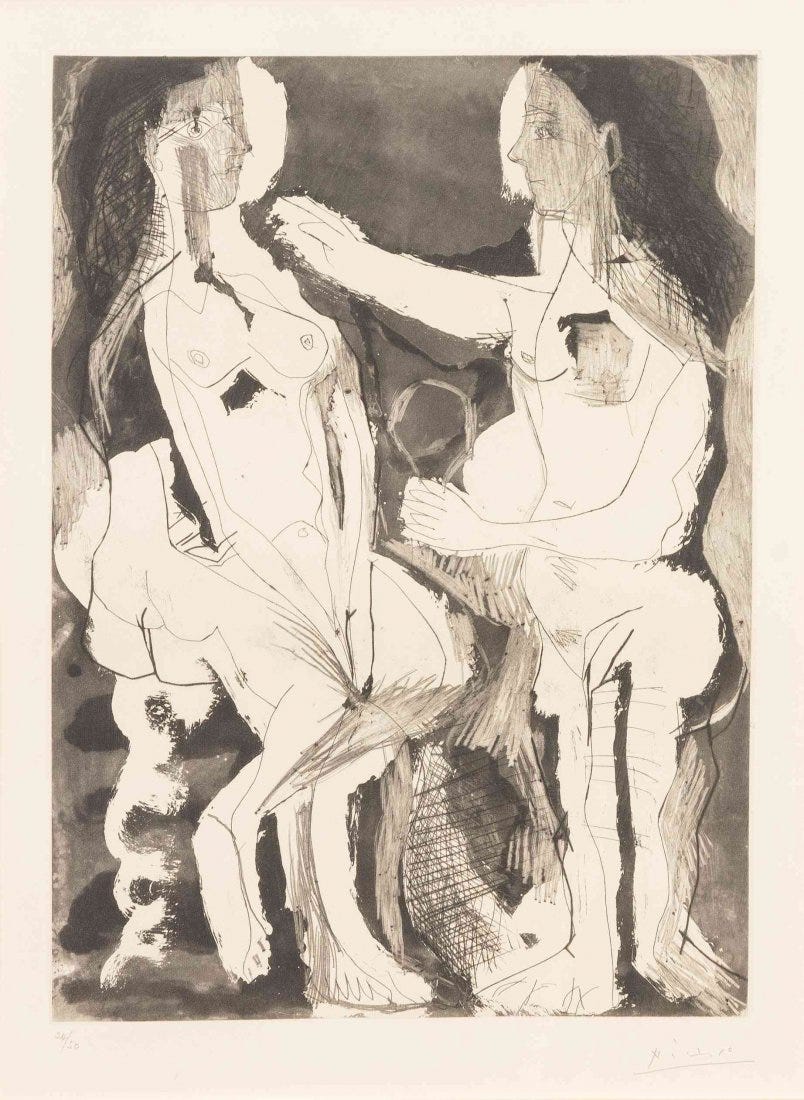 Femmes nues au Miroir (Bloch, 1199)
