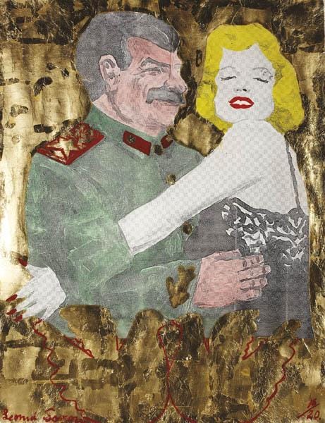 Marilyn and Stalin (embracing)