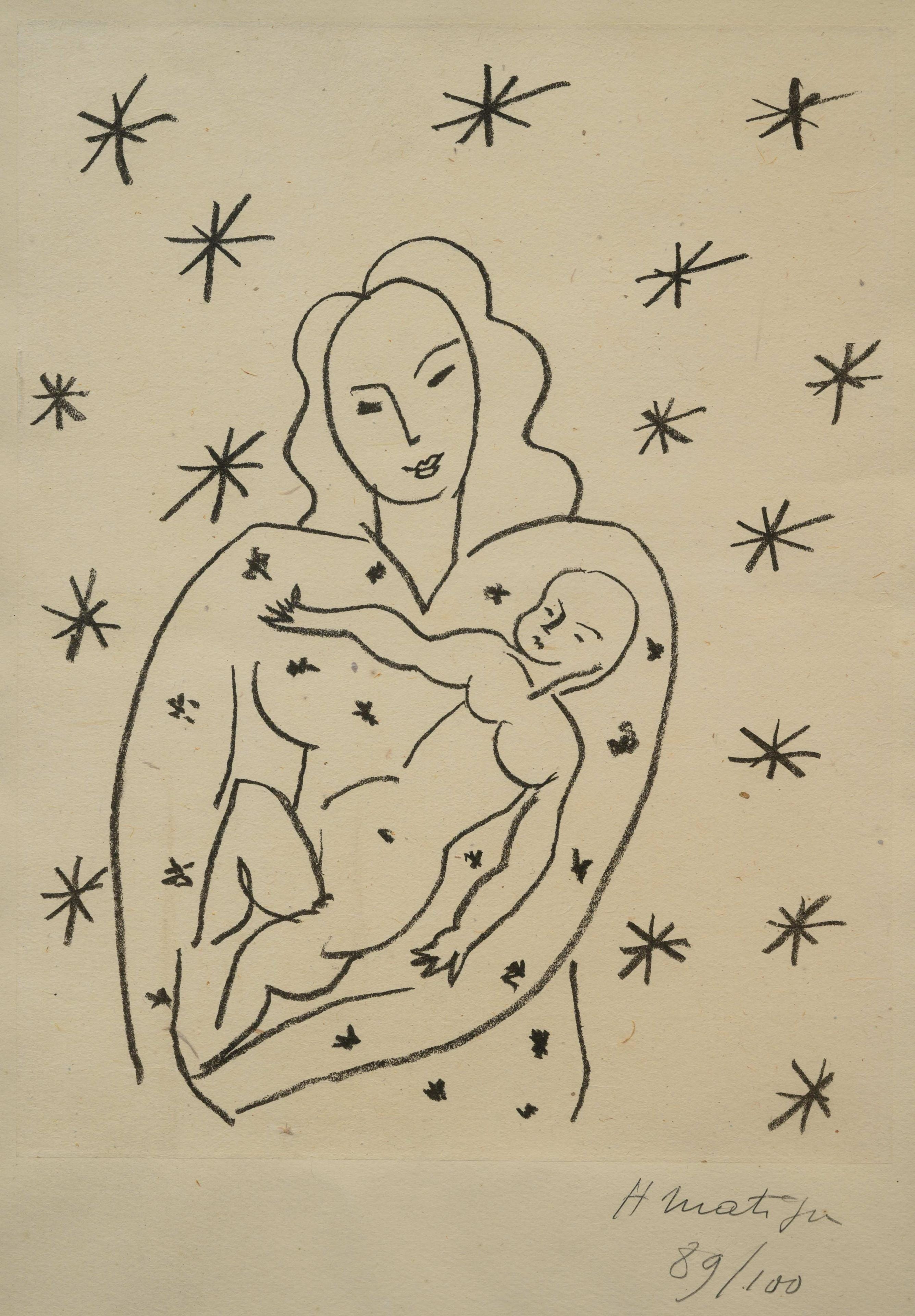 Vierge et Enfant sur fond Etoile (Virgin and Child on Starry Ground) (Duthuit 647)