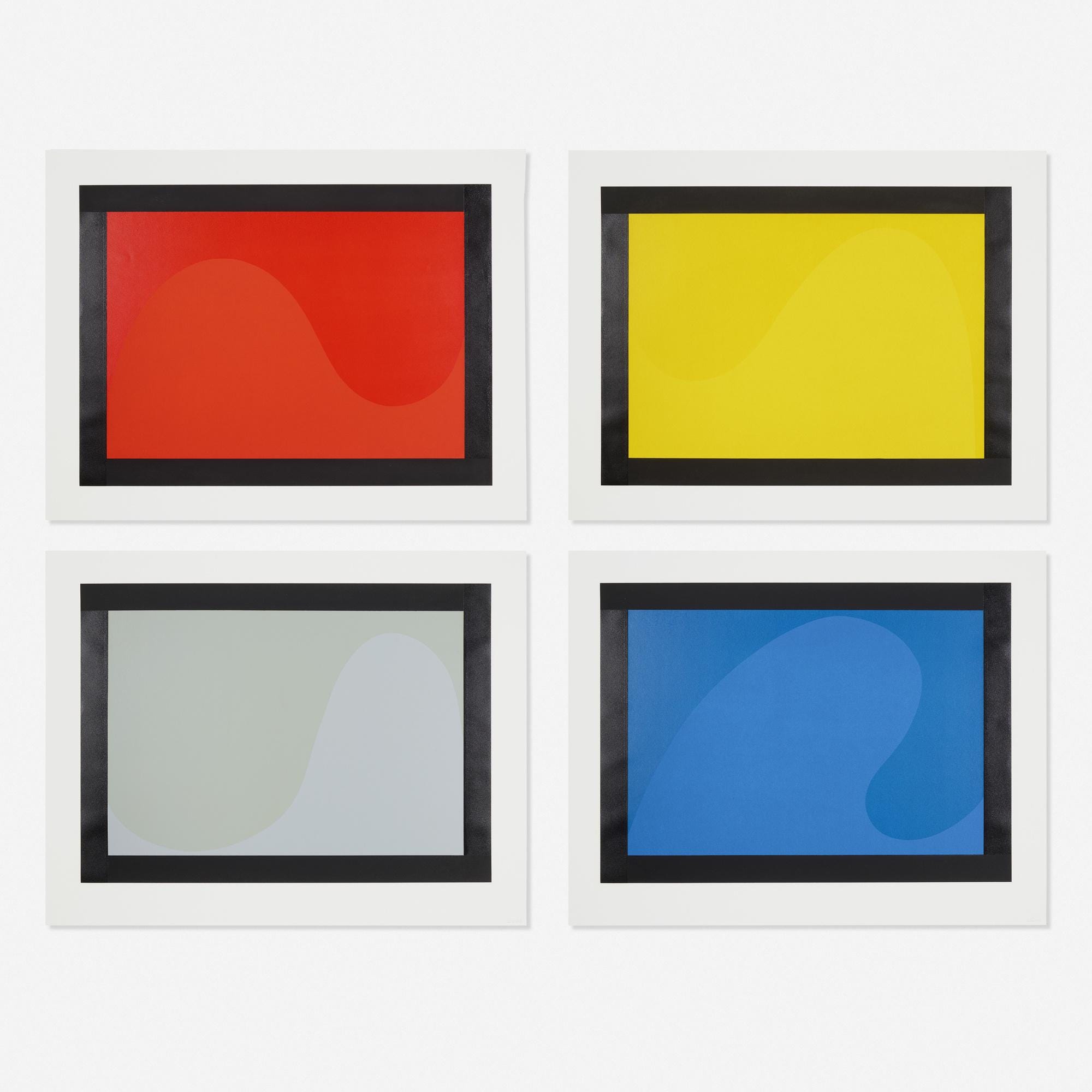 Irregular Forms (Flat and Glossy Colors) with Black Border (E-91, Krakow 1998.02)