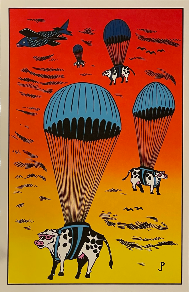 Skydiving Cows