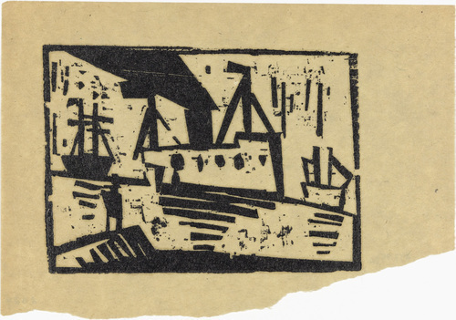 Ships (with Man on a Pier) (Prasse W 216)