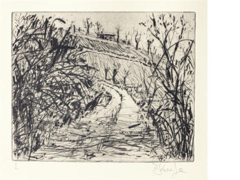 Landscape, (Overgrown road)