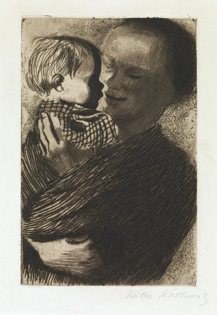 Mutter mit Kind auf dem Arm (Klipstein 110; Knesebeck 114)
