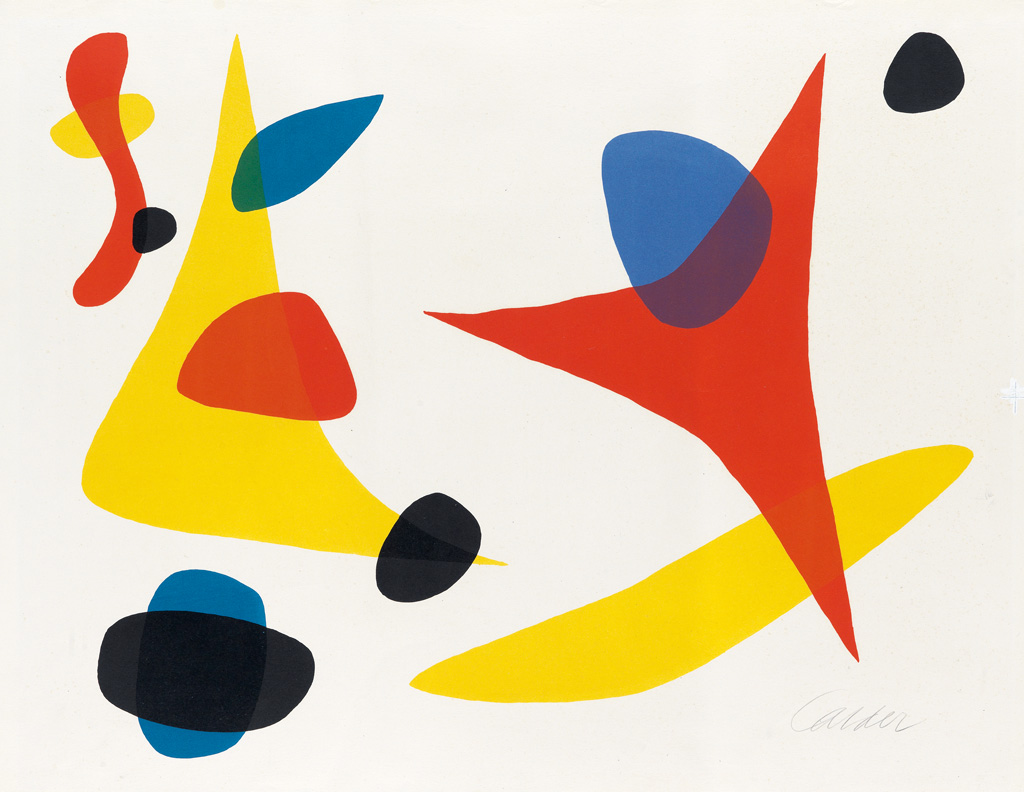 Composition (Yellow Boomerang with Red, Blue, Yellow and Black Shapes)