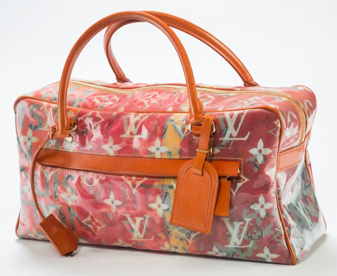 Louis Vuitton Limited Edition Le Rose Defile Denim Pulp Weekender Bag