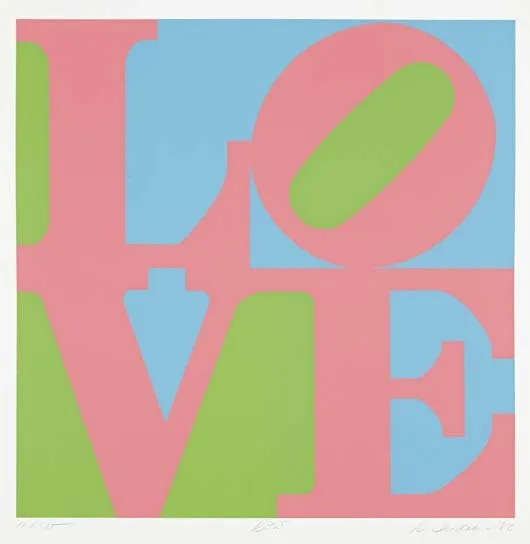Robert Indiana - Garden of Love portfolio (Sheehan 129) - Roses 