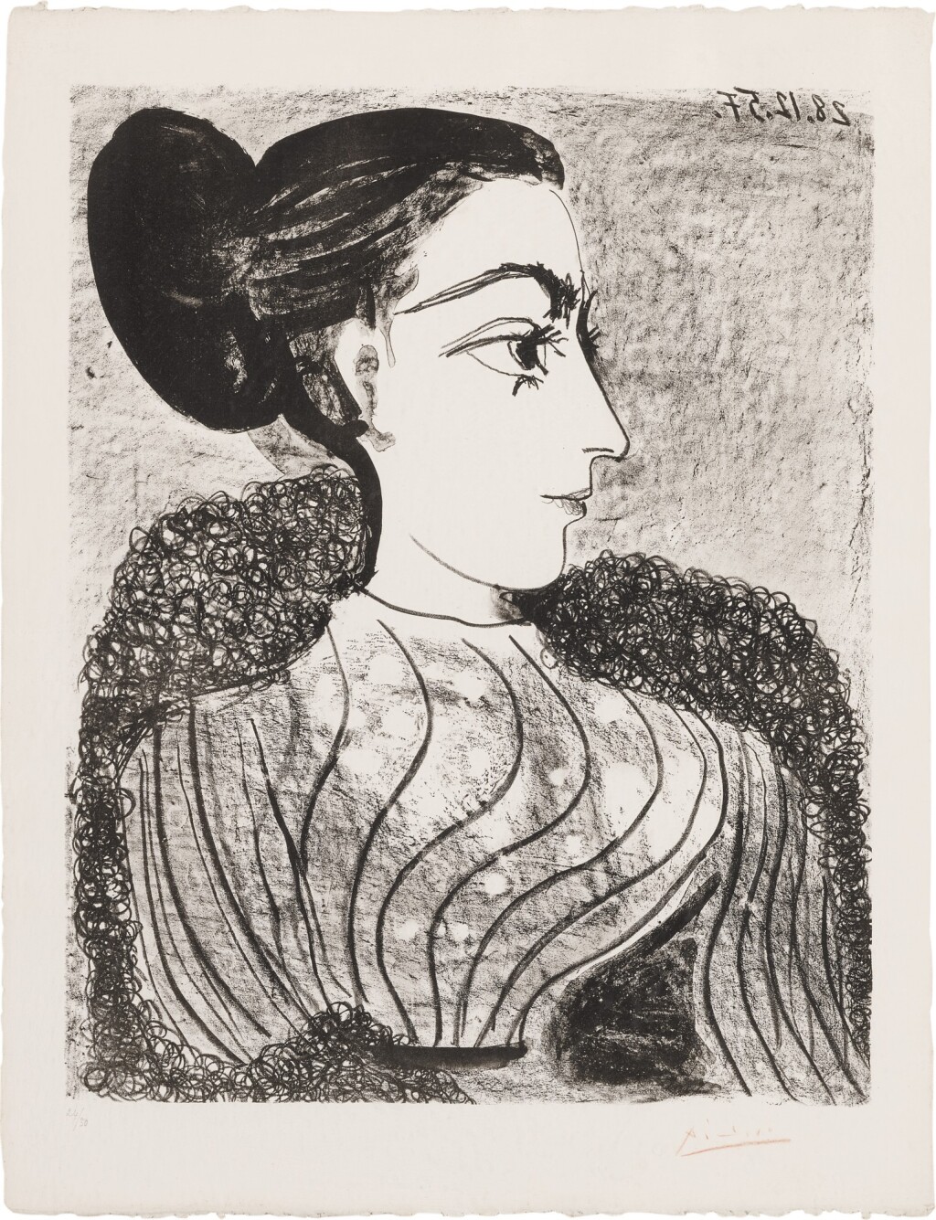 Femme au chignon (Bloch 853; Mourlot 310)