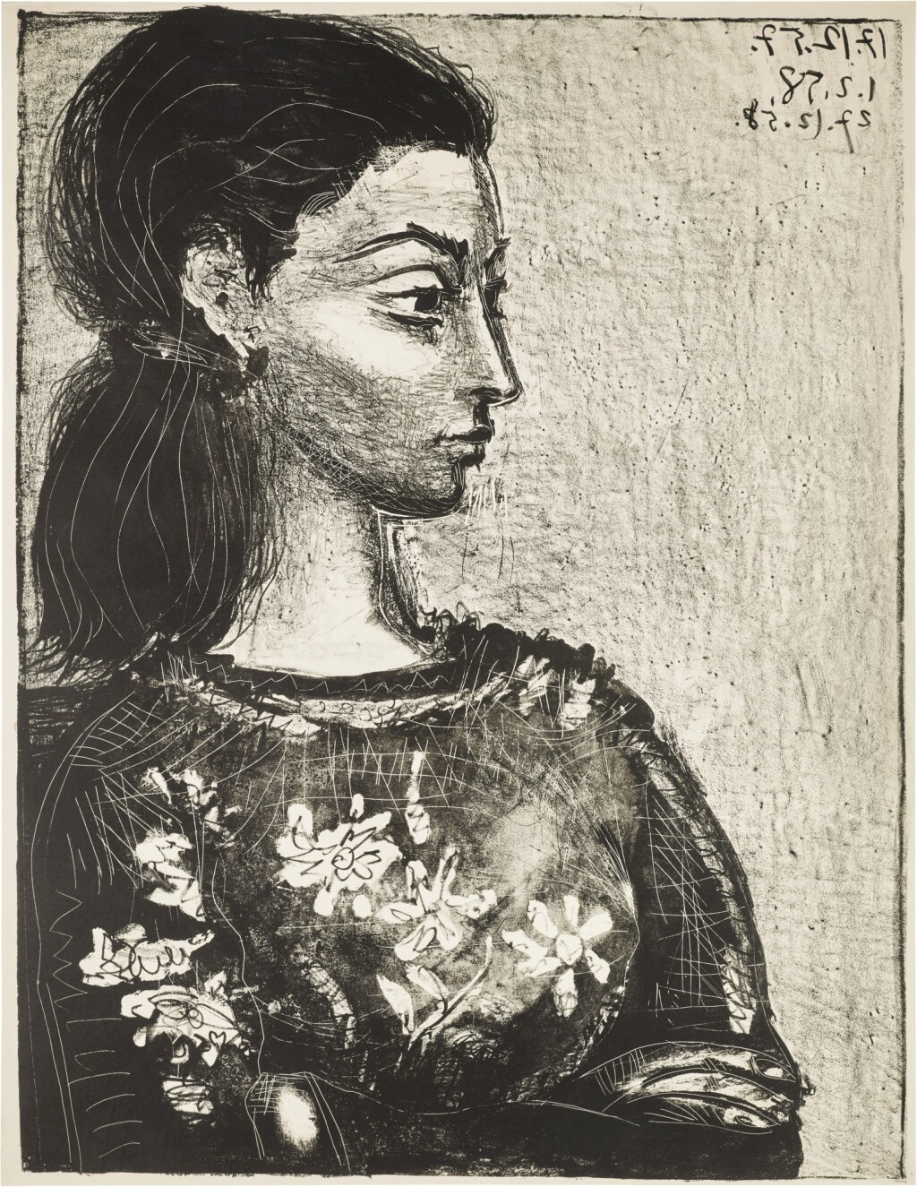 Femme au Corsage a Fleurs (B. 847; M. 307)