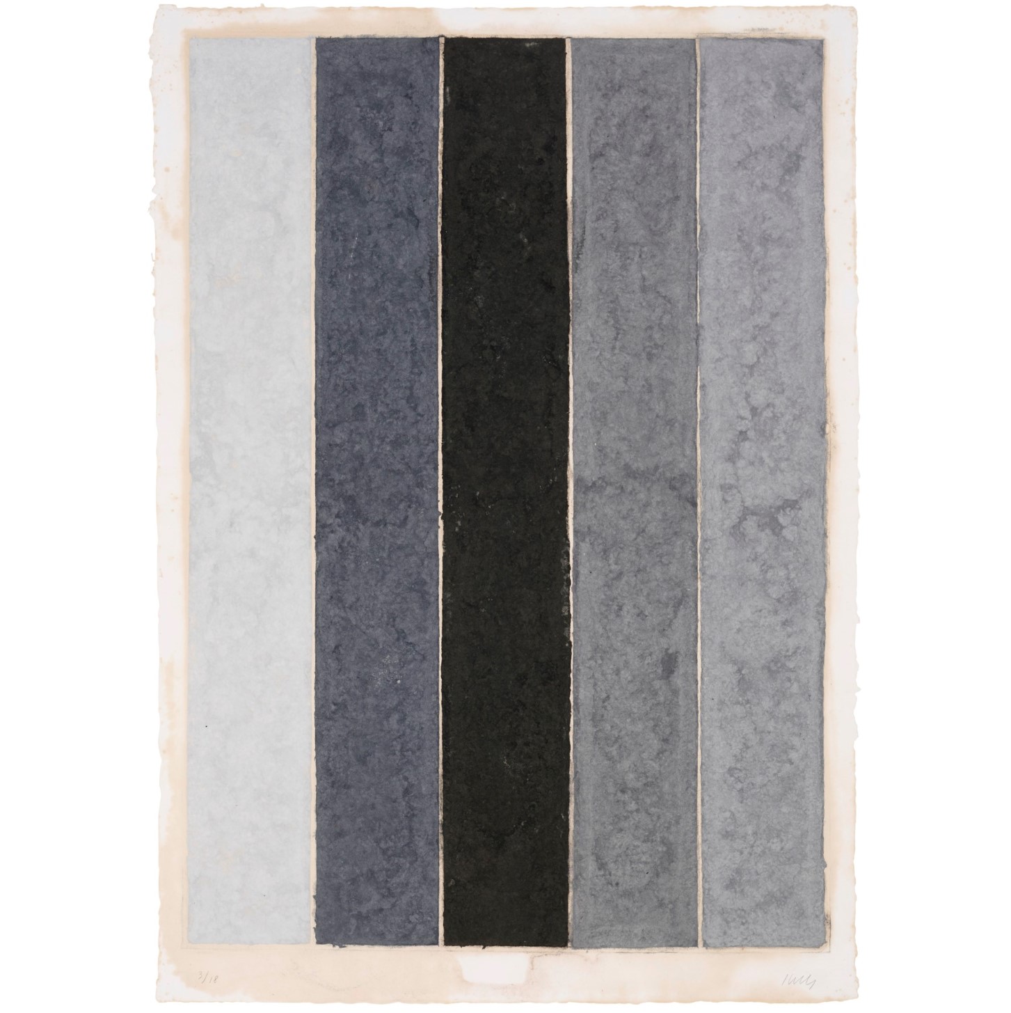 Colored Paper Image IX (Four Grays with Black I) (Axsom 149, Tyler 304)