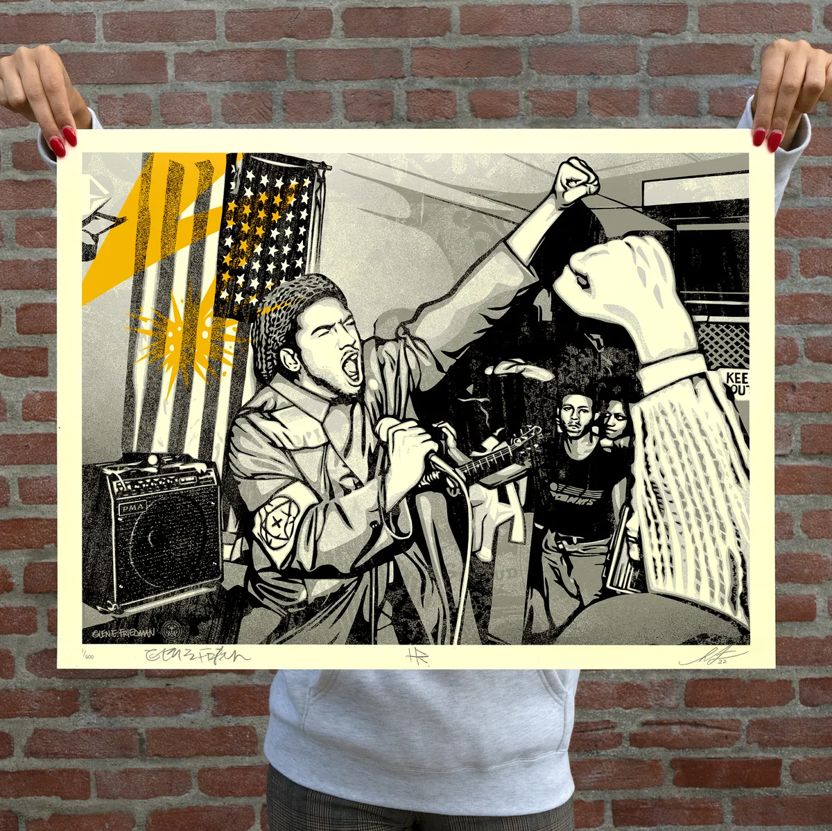 Shepard Fairey - Bad Brains - Fist & Flag