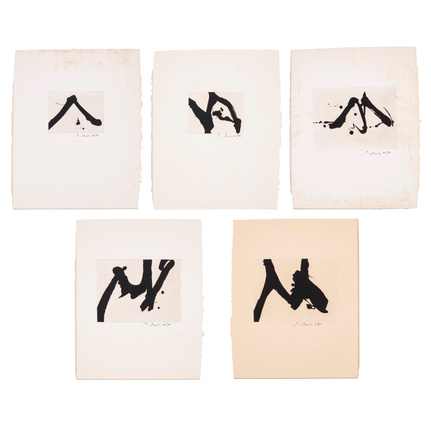 Calligraphic Study I-V (Belknap 159-163, Engberg & Banach 194-198)